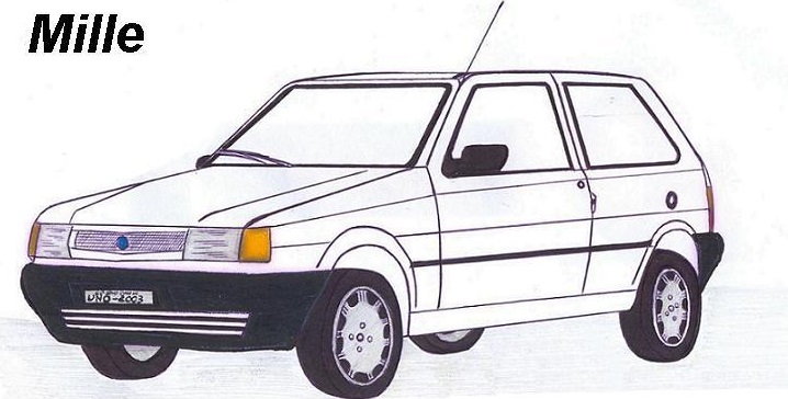 Carro semelhante ao Fiat Uno é cortado ao meio